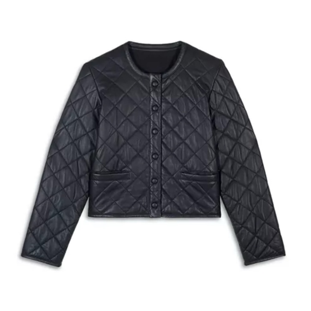 ba&sh Sandy Crop Leather Jacket